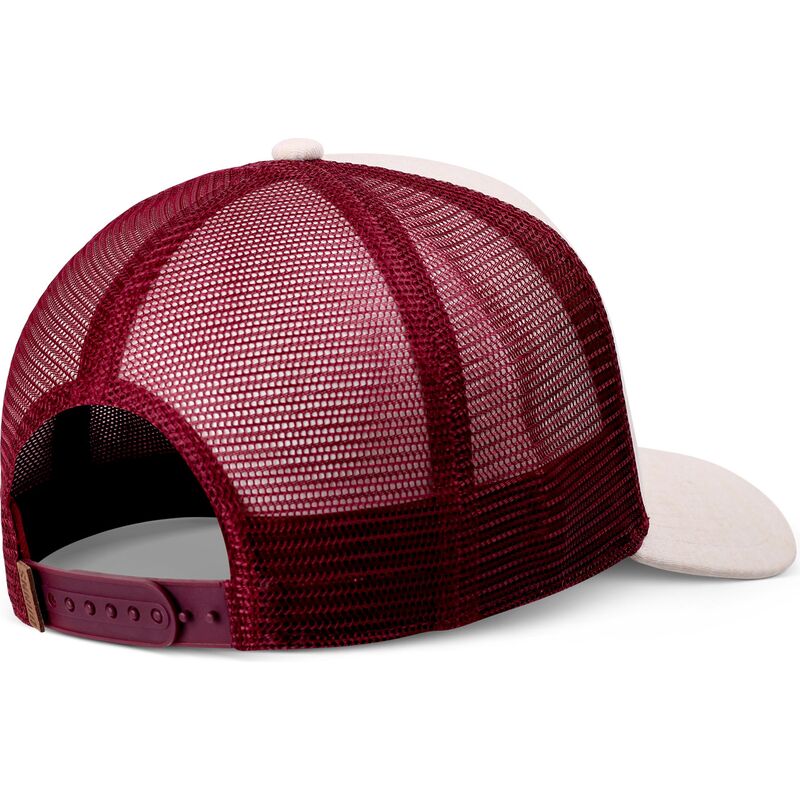 beige-og-rod-trucker-kasket-hft-colourmelange-fra-djinns