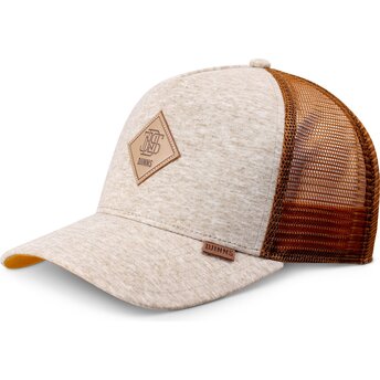 Trucker kasket beige og brun HFT ColourMelange fra Djinns
