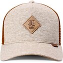 trucker-kasket-beige-og-brun-hft-colourmelange-fra-djinns