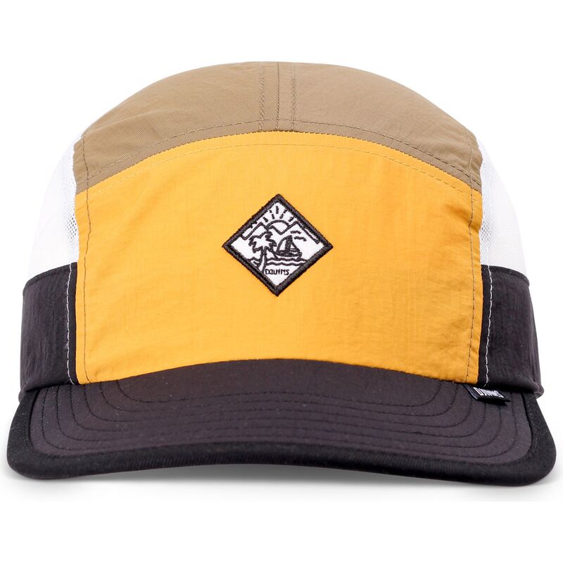 flad-kasket-multifarvet-justerbar-soft-mobesea-mustard-fra-djinns