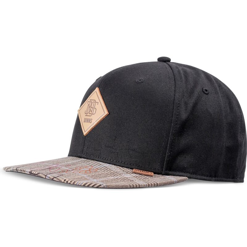flad-sort-og-gra-snapback-kasket-crinklecheck-rev-fra-djinns