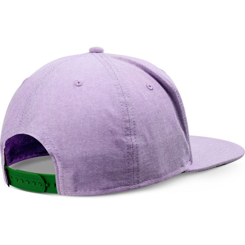 flad-violet-snapback-kasket-med-gront-oxfordcontra-logo-fra-djinns