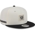 beige-og-sort-flat-cap-snapback-9fifty-training-pack-2026-fra-las-vegas-raiders-nfl-fra-new-era