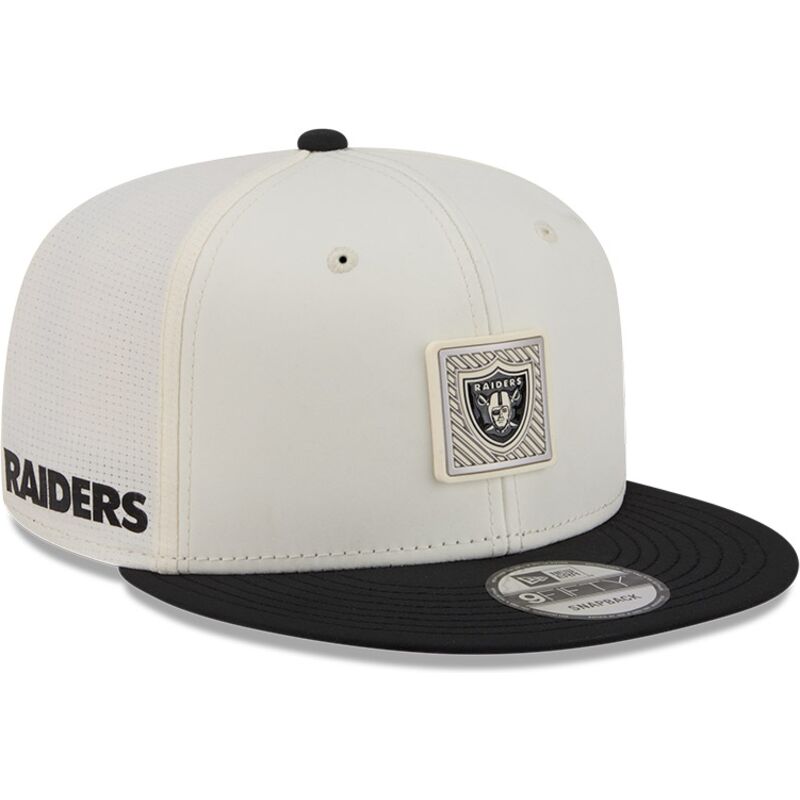 beige-og-sort-flat-cap-snapback-9fifty-training-pack-2026-fra-las-vegas-raiders-nfl-fra-new-era