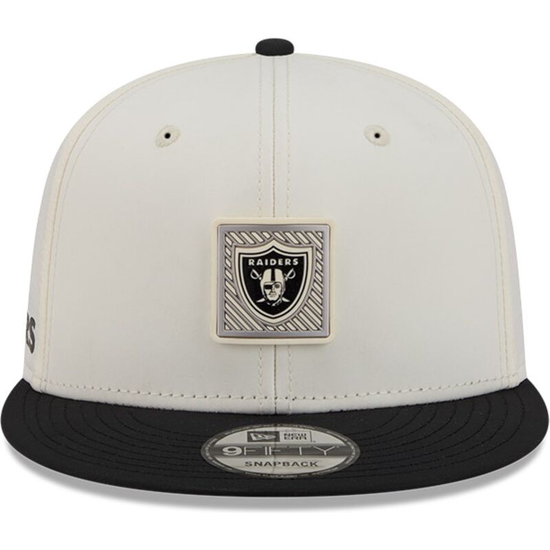 beige-og-sort-flat-cap-snapback-9fifty-training-pack-2026-fra-las-vegas-raiders-nfl-fra-new-era