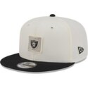 beige-og-sort-flat-cap-snapback-9fifty-training-pack-2026-fra-las-vegas-raiders-nfl-fra-new-era
