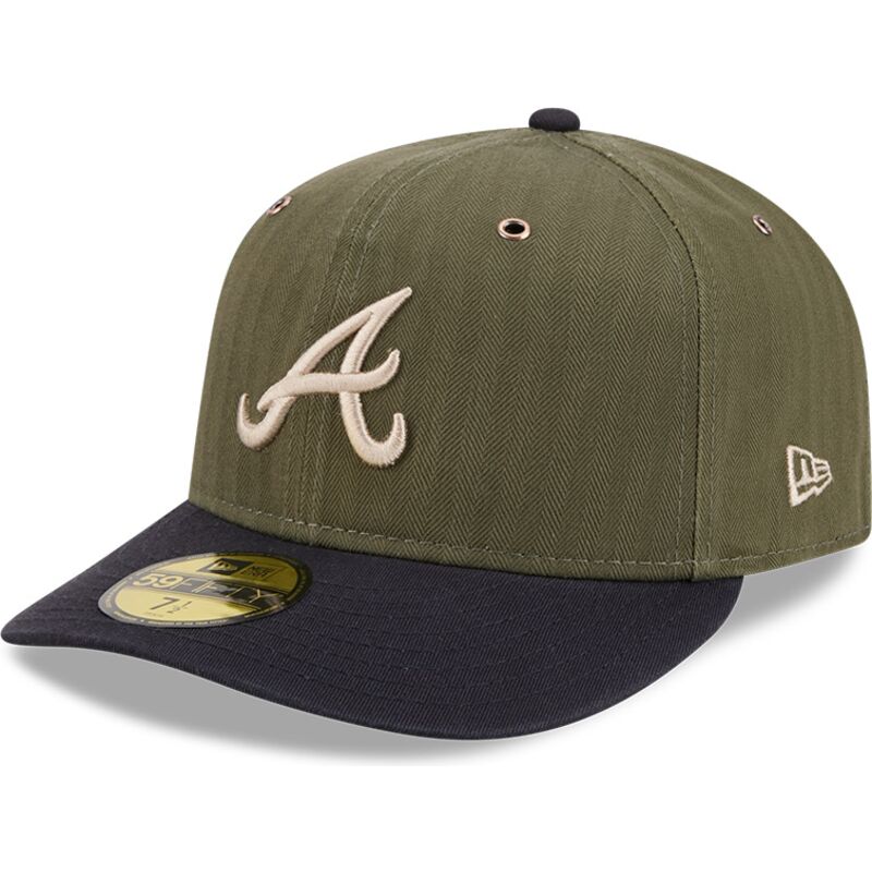 gron-buet-kasket-justerbar-59fifty-pre-curved-american-herringbone-fra-atlanta-braves-mlb-fra-new-era