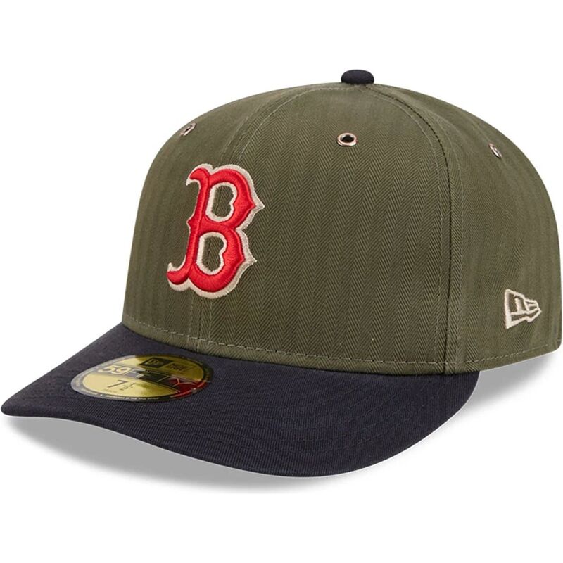 gron-buet-kasket-justerbar-59fifty-pre-curved-american-herringbone-fra-boston-red-sox-mlb-fra-new-era