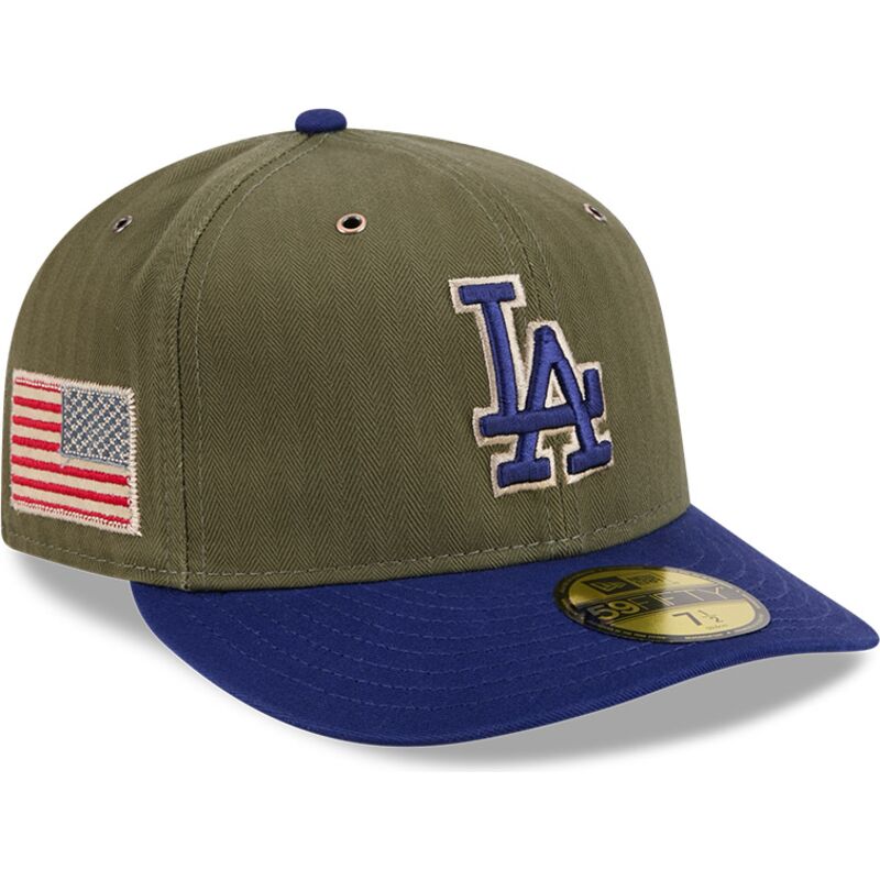 gron-buet-kasket-justerbar-59fifty-pre-curved-american-herringbone-fra-los-angeles-dodgers-mlb-fra-new-era