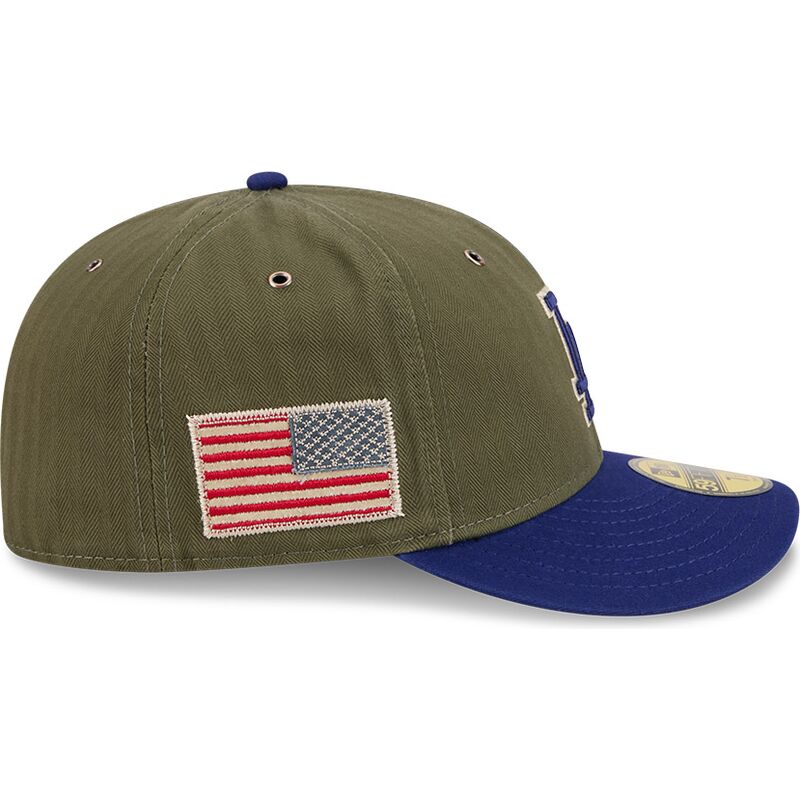 gron-buet-kasket-justerbar-59fifty-pre-curved-american-herringbone-fra-los-angeles-dodgers-mlb-fra-new-era