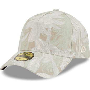 Buet beige justerbar kasket 59FORTY A Frame Leafy Palm fra New Era