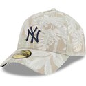 buet-beige-justeret-59forty-a-frame-leafy-palm-kasket-fra-new-york-yankees-mlb-fra-new-era