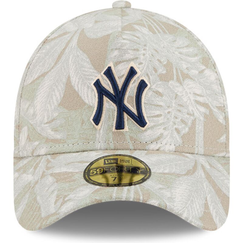 buet-beige-justeret-59forty-a-frame-leafy-palm-kasket-fra-new-york-yankees-mlb-fra-new-era