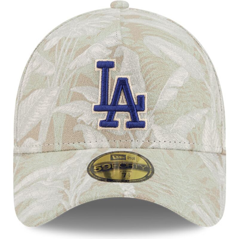 buet-beige-justeret-59forty-a-frame-leafy-palm-kasket-fra-los-angeles-dodgers-mlb-fra-new-era