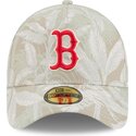 buet-beige-justeret-59forty-a-frame-leafy-palm-kasket-fra-boston-red-sox-mlb-fra-new-era