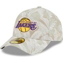 buet-beige-justerbar-kasket-59forty-a-frame-leafy-palm-fra-los-angeles-lakers-nba-fra-new-era