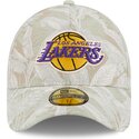 buet-beige-justerbar-kasket-59forty-a-frame-leafy-palm-fra-los-angeles-lakers-nba-fra-new-era