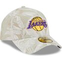 buet-beige-justerbar-kasket-59forty-a-frame-leafy-palm-fra-los-angeles-lakers-nba-fra-new-era