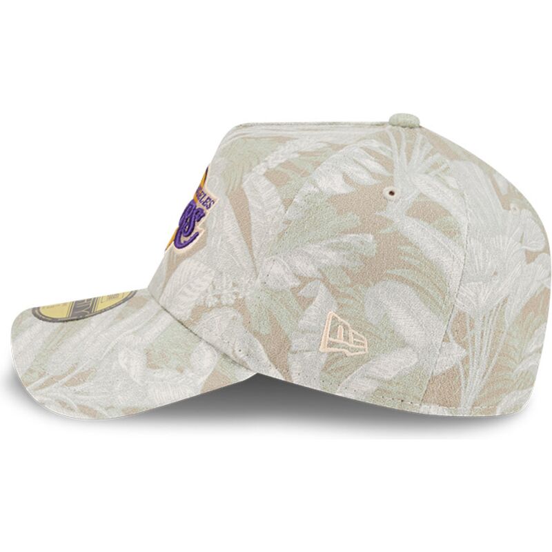 buet-beige-justerbar-kasket-59forty-a-frame-leafy-palm-fra-los-angeles-lakers-nba-fra-new-era