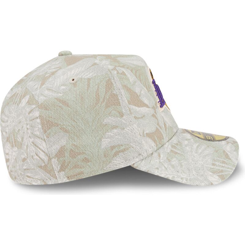 buet-beige-justerbar-kasket-59forty-a-frame-leafy-palm-fra-los-angeles-lakers-nba-fra-new-era