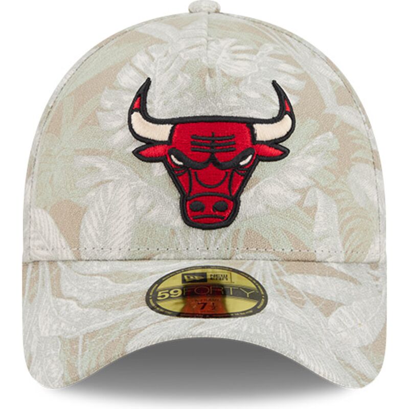 buet-beige-justeret-59forty-a-frame-leafy-palm-kasket-fra-chicago-bulls-nba-fra-new-era