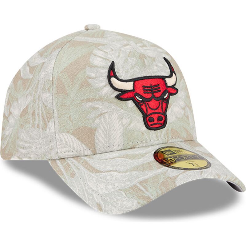 buet-beige-justeret-59forty-a-frame-leafy-palm-kasket-fra-chicago-bulls-nba-fra-new-era