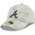 buet-beige-justeret-59forty-a-frame-leafy-palm-kasket-fra-atlanta-braves-mlb-fra-new-era