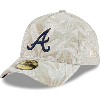 Buet beige justeret 59FORTY A Frame Leafy Palm kasket fra Atlanta Braves MLB fra New Era