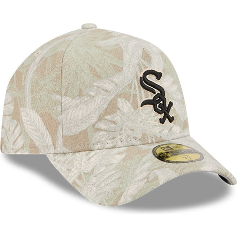 buet-beige-justeret-59forty-a-frame-leafy-palm-kasket-fra-chicago-white-sox-mlb-fra-new-era