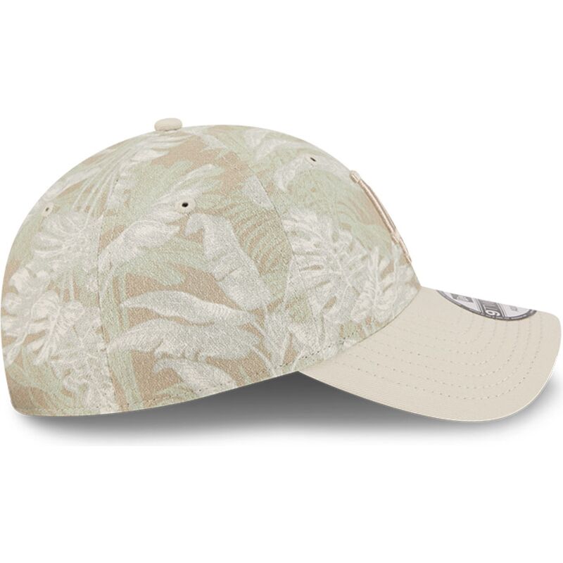 gorra-curva-beige-ajustable-9twenty-leafy-palm-de-los-angeles-dodgers-mlb-de-new-era