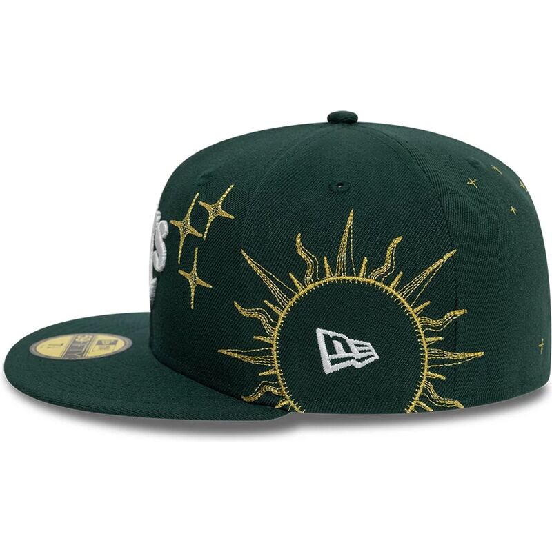 flad-gron-justeret-59fifty-zodiac-kasket-fra-oakland-athletics-mlb-af-new-era