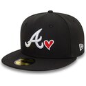 sort-fitted-59fifty-heart-icon-flad-kasket-fra-atlanta-braves-mlb-af-new-era