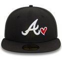 sort-fitted-59fifty-heart-icon-flad-kasket-fra-atlanta-braves-mlb-af-new-era