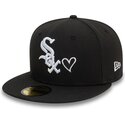 sort-fitted-59fifty-heart-icon-kasket-fra-chicago-white-sox-mlb-af-new-era