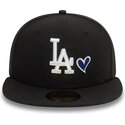 sort-fitted-59fifty-heart-icon-kasket-fra-los-angeles-dodgers-mlb-af-new-era