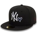 sort-fitted-59fifty-heart-icon-kasket-fra-new-york-yankees-mlb-af-new-era