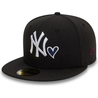 Sort fitted 59FIFTY Heart Icon kasket fra New York Yankees MLB af New Era