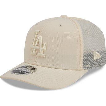 Beige trucker kasket 9SEVENTY Stretch Snap Color Pack fra Los Angeles Dodgers MLB fra New Era