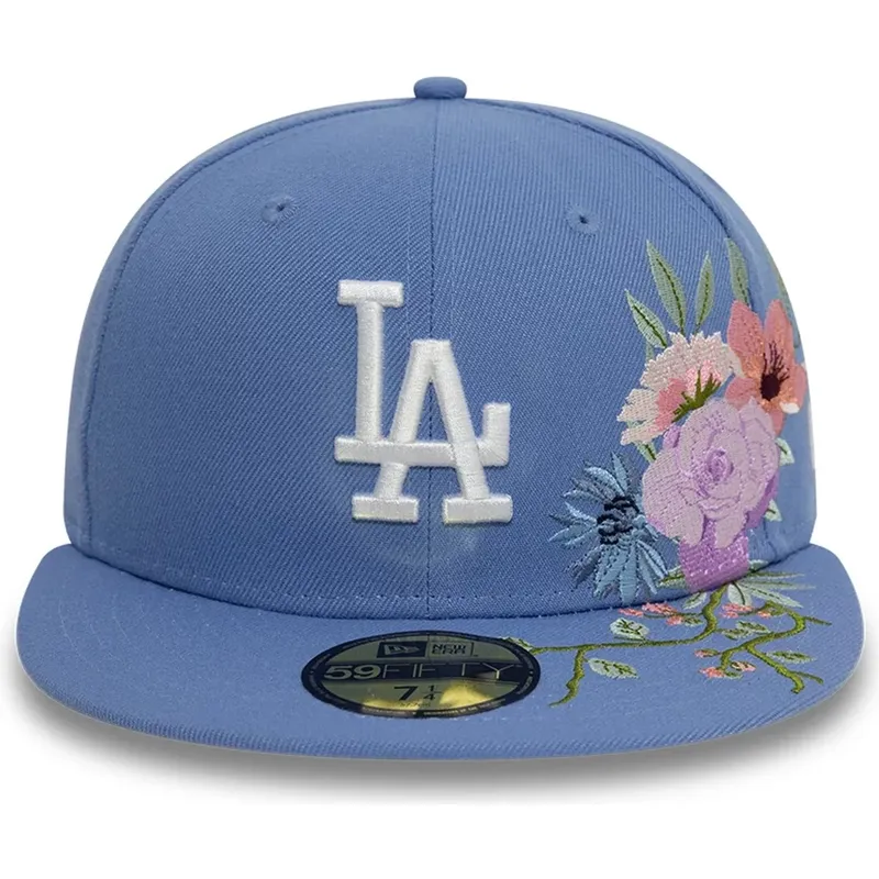 flad-bla-tilpasset-59fifty-floral-kasket-fra-los-angeles-dodgers-mlb-fra-new-era
