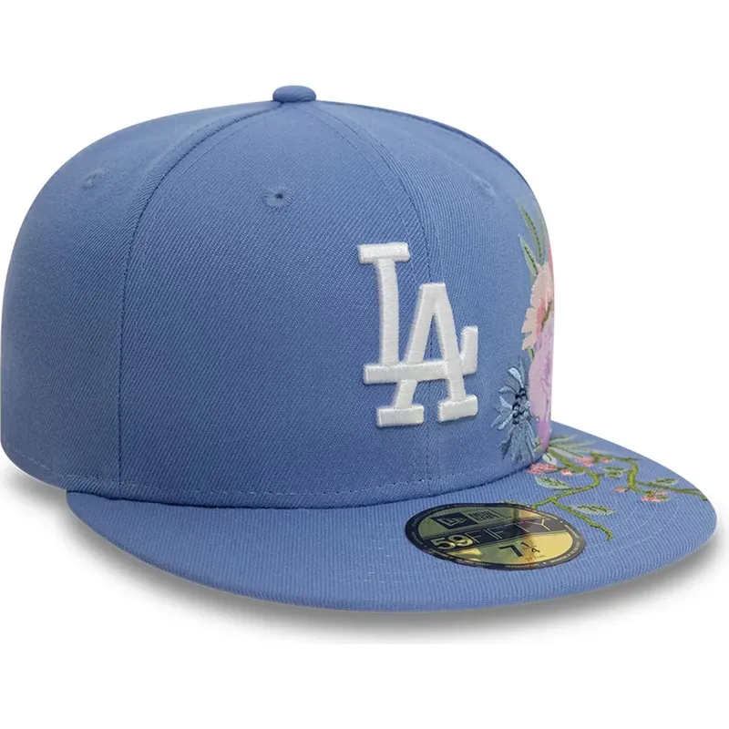 flad-bla-tilpasset-59fifty-floral-kasket-fra-los-angeles-dodgers-mlb-fra-new-era
