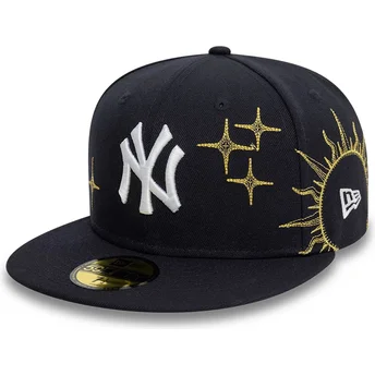 Flad marineblå tilpasset 59FIFTY Zodiac kasket fra New York Yankees MLB af New Era