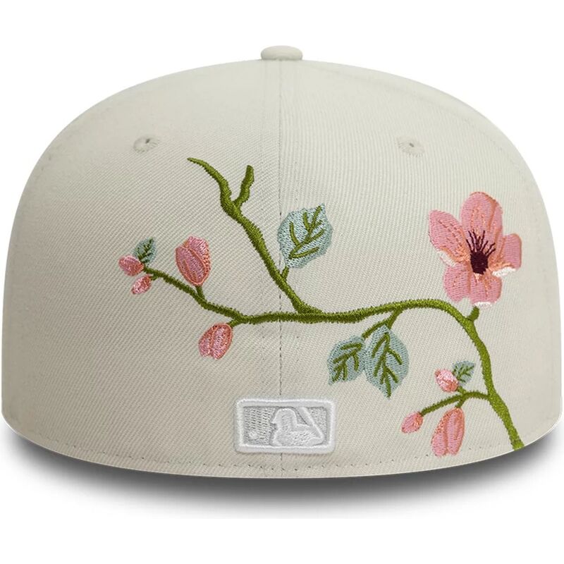 flad-beige-kasket-justerbar-59fifty-floral-fra-new-york-yankees-mlb-fra-new-era
