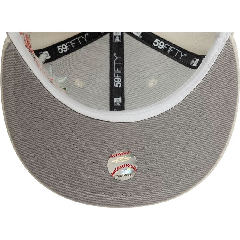 flad-beige-kasket-justerbar-59fifty-floral-fra-new-york-yankees-mlb-fra-new-era