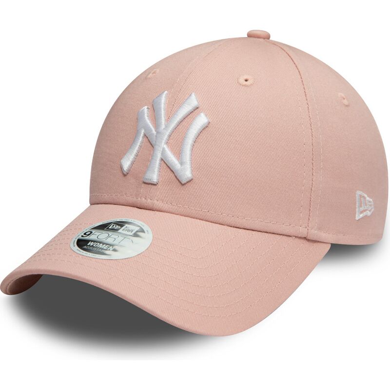 lyserod-justerbar-buet-kasket-til-kvinder-9forty-colour-essential-fra-new-york-yankees-mlb-fra-new-era