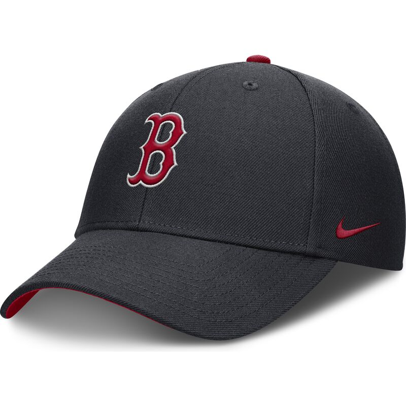 justerbar-marinebla-buet-kasket-til-dreng-dri-fit-club-structured-fra-boston-red-sox-mlb-fra-nike