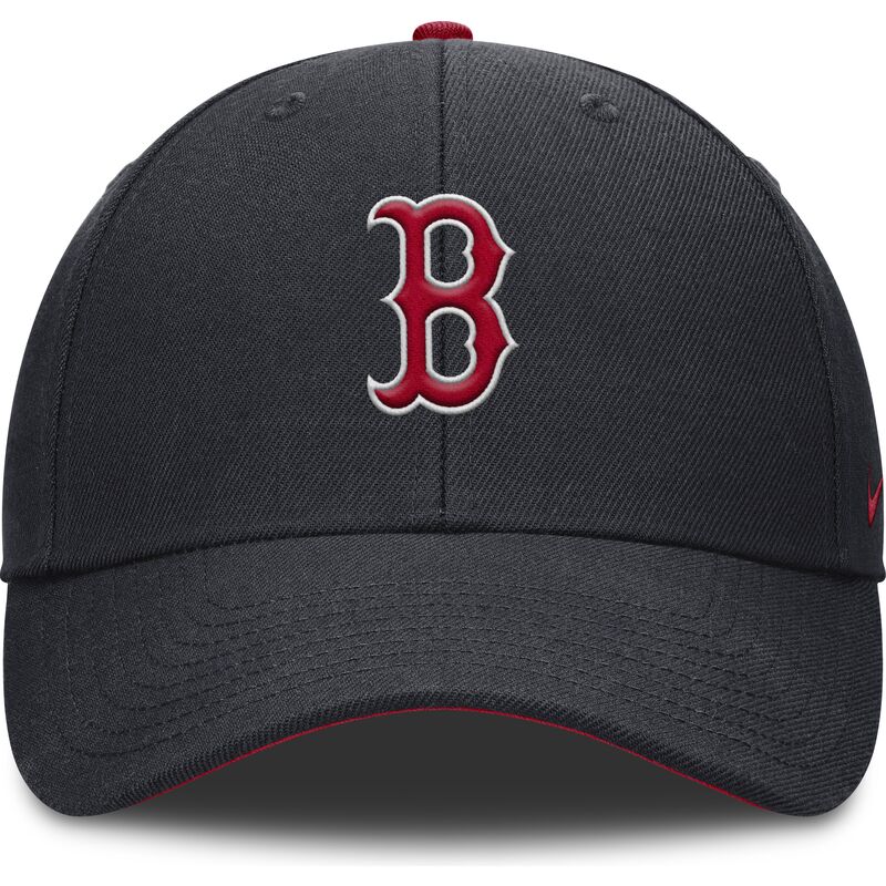 justerbar-marinebla-buet-kasket-til-dreng-dri-fit-club-structured-fra-boston-red-sox-mlb-fra-nike