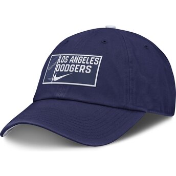 Justerbar blå buet kasket Primetime Club Unstructured Organic Cotton fra Los Angeles Dodgers MLB fra Nike