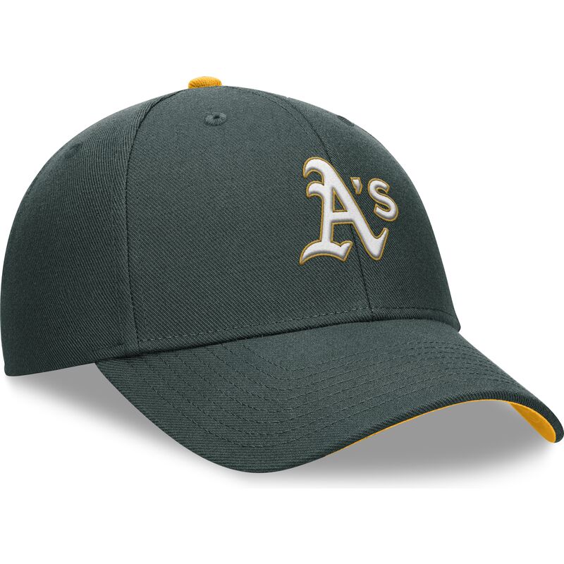 gron-justerbar-buet-kasket-til-born-dri-fit-club-structured-fra-oakland-athletics-mlb-fra-nike