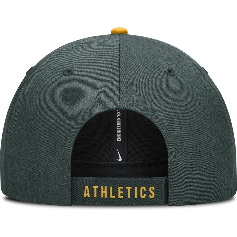 gron-justerbar-buet-kasket-til-born-dri-fit-club-structured-fra-oakland-athletics-mlb-fra-nike