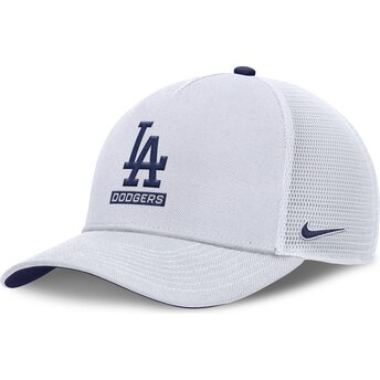 Hvid trucker-kasket med blåt logo Primetime Dri-Fit Rise Structured fra Los Angeles Dodgers MLB fra Nike